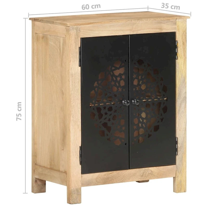 vidaXL Sideboard 23.6x13.8x29.5 Solid Mango Wood