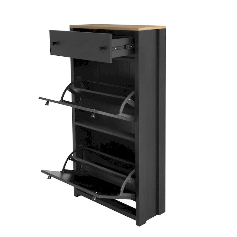 Merax Functional Entryway Organizer with 2 Flip Drawers
