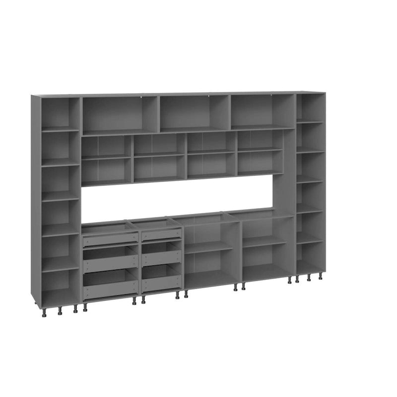Kitchen Luxe Collection Natural Teak & Black Color Base Size 12Ft Wide - 143x24