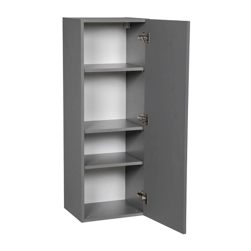 15 x 42 Wall Cabinet-Single Door-Grey - 15 x 42 x 12