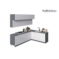 Kitchen Radiance Collection White Gloss Color Base Size 9Ft Wide - 108x85