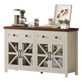 Moasis 55 Farmhouse Sideboard Buffet Cabinet With Storage, Coffee Bar Cabinet