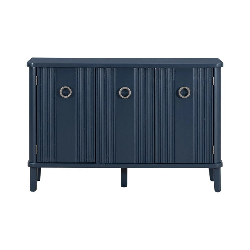 47.2W Solid Wood Cabinet with Three Doors - N/A