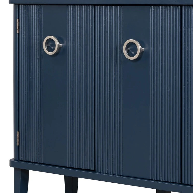 47.2W Solid Wood Cabinet with Three Doors - N/A