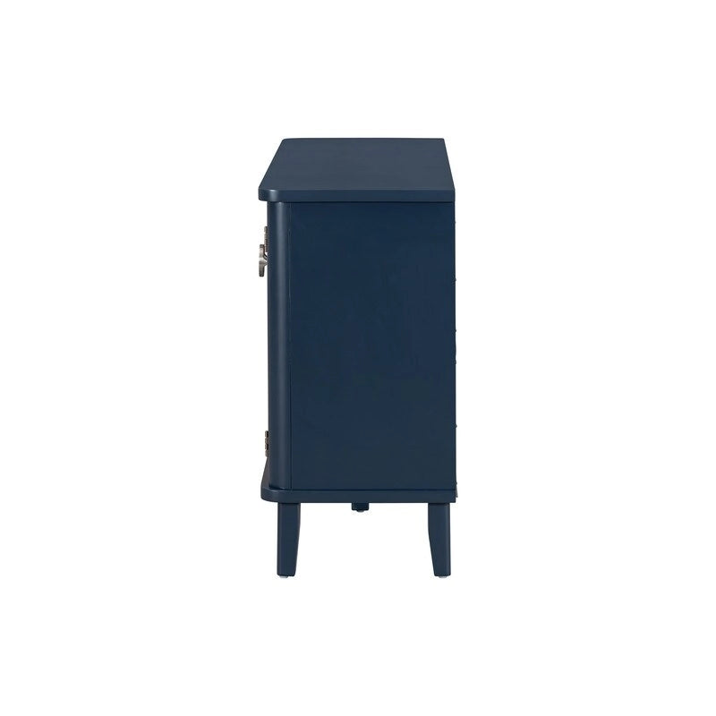 47.2W Solid Wood Cabinet with Three Doors - N/A