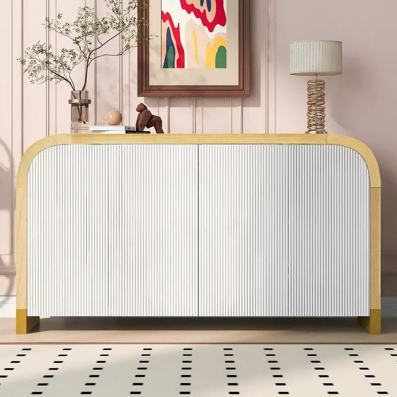 59.8W 4-door Cabinet with Adjustable Shelves - N/A