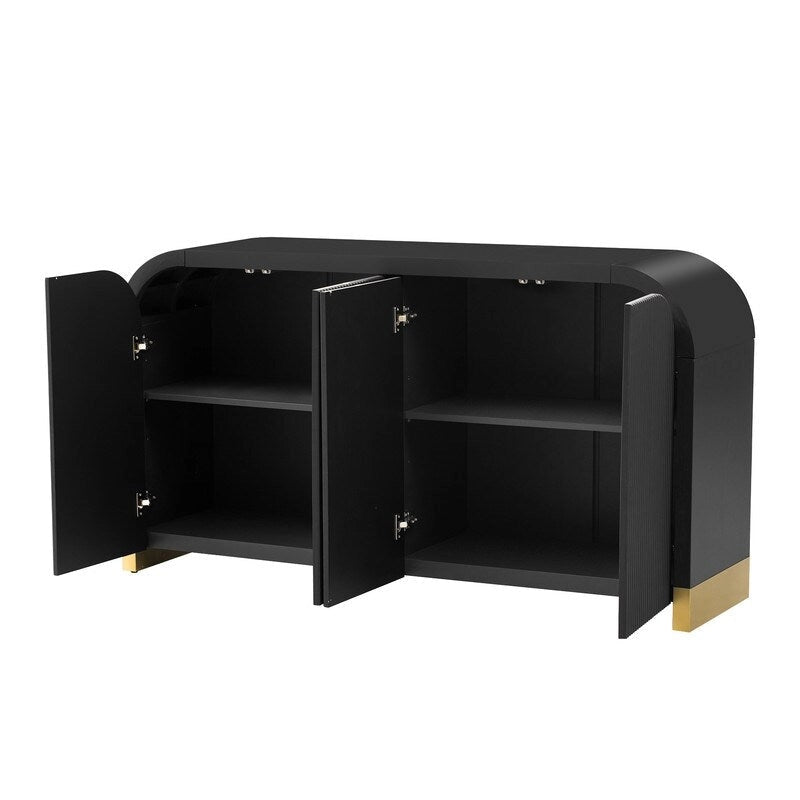 59.8W 4-door Cabinet with Adjustable Shelves - N/A