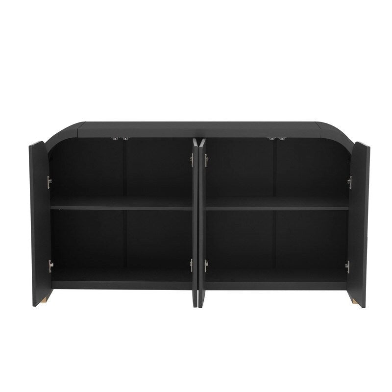 59.8W 4-door Cabinet with Adjustable Shelves - N/A