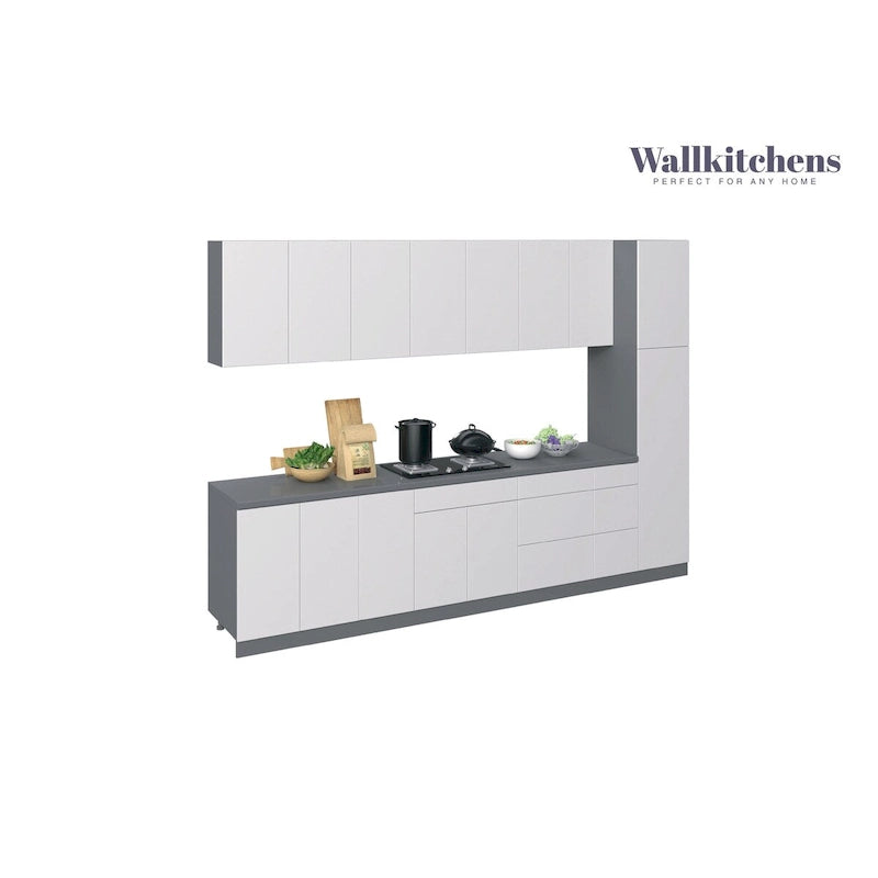 Kitchen Metropolitan Collection White Gloss Color Base Size 11Ft Wide - 132x24