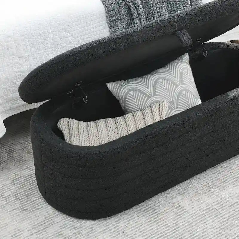 Storage Bench with Safety Hinge