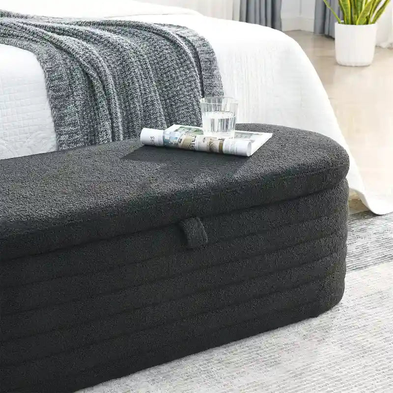 Storage Bench with Safety Hinge