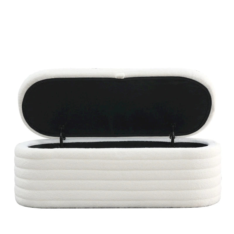 Storage Bench with Safety Hinge