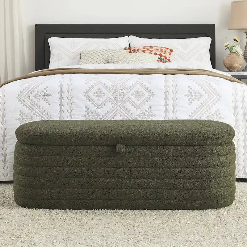 Storage Bench with Safety Hinge