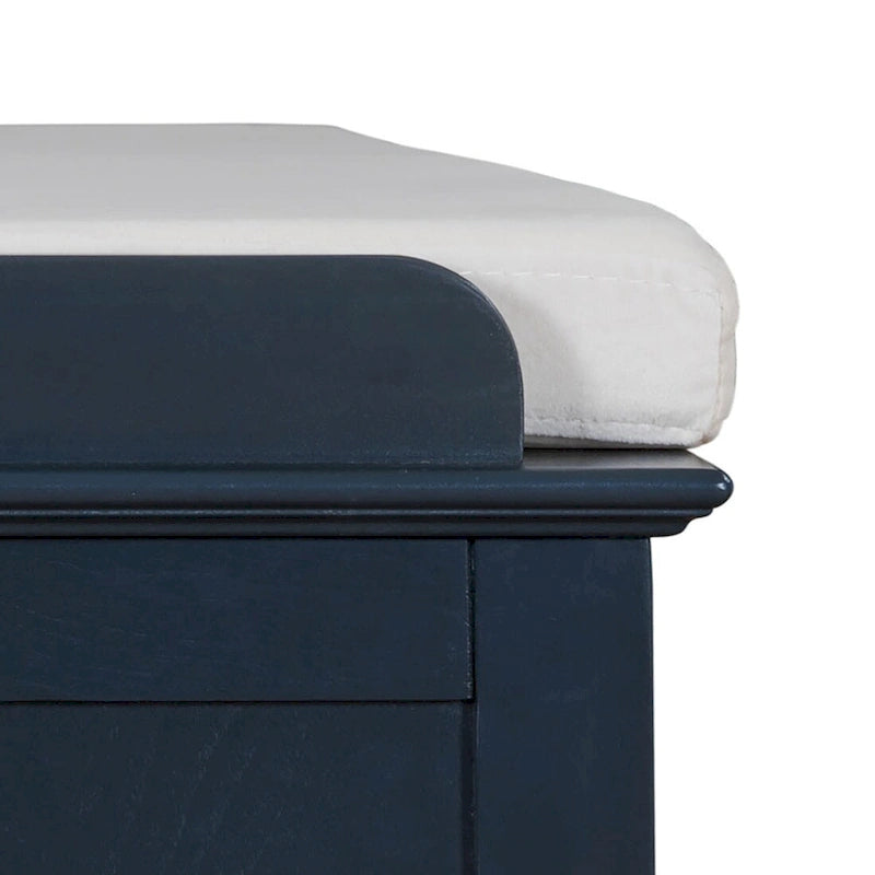 Classic Vintage Wooden Storage Bench with Two Cabinets