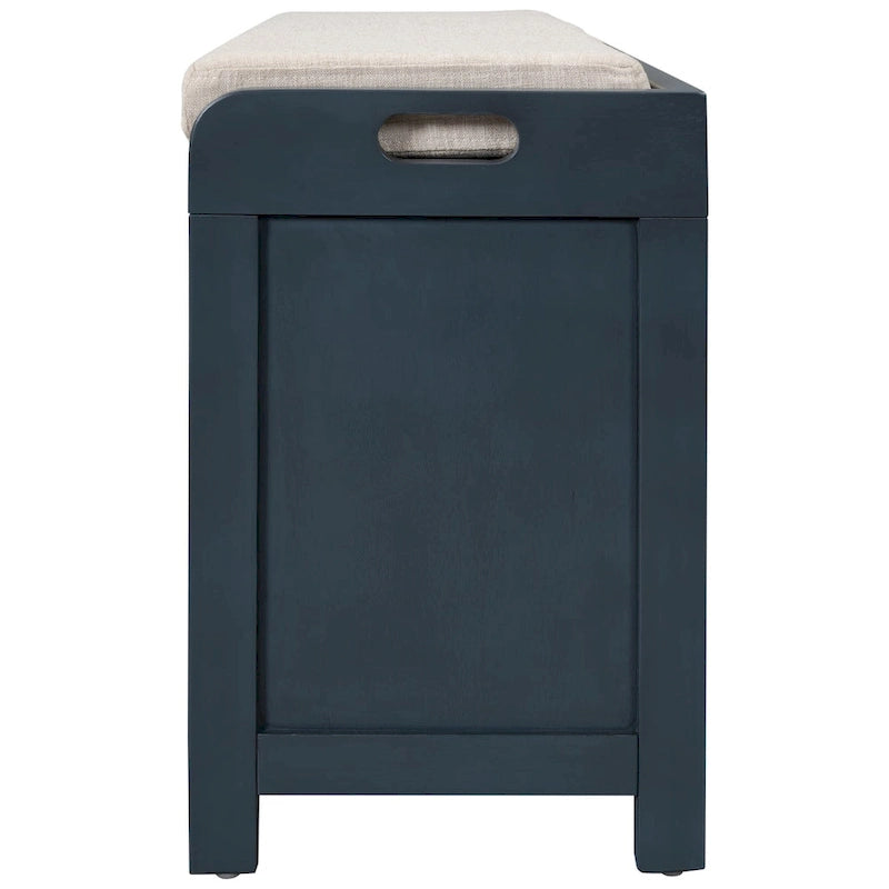 Storage Bench with Removable Basket and 2 Drawers, Fully Assembled Shoe Bench with Removable Cushion