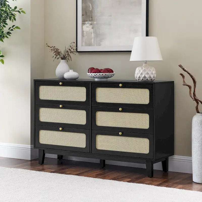 Drawer bedroom dresser,wooden antique dresser,TV cabinet bedroom living room corridor storage dresser,six-drawer cabinet