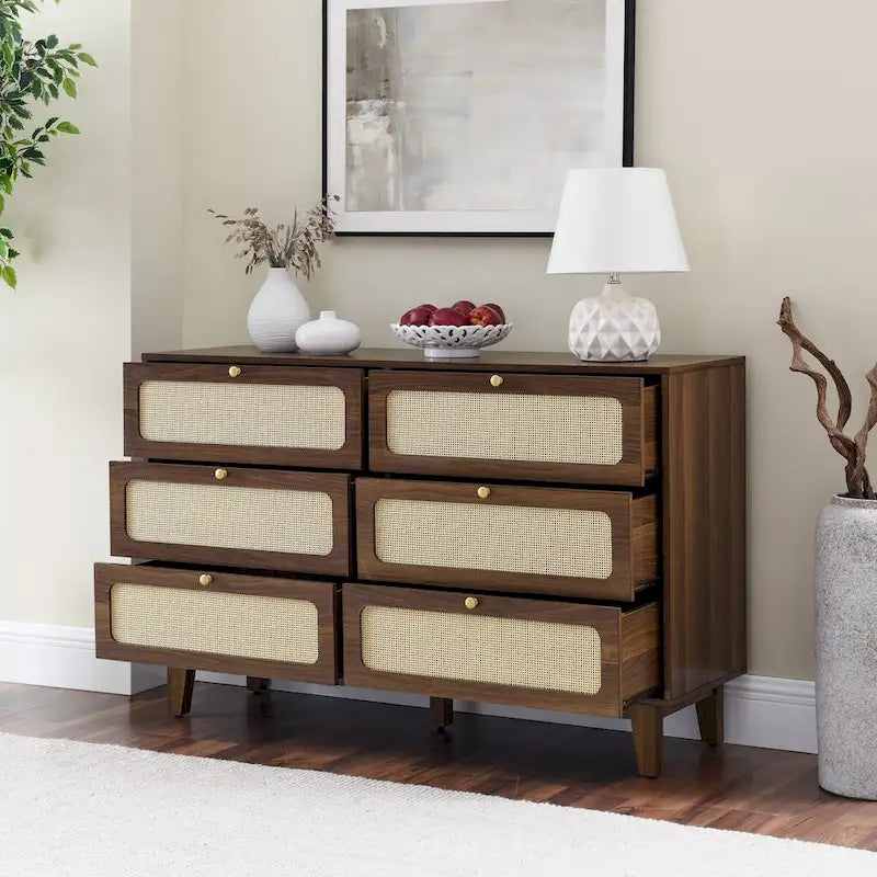 Drawer bedroom dresser,wooden antique dresser,TV cabinet bedroom living room corridor storage dresser,six-drawer cabinet