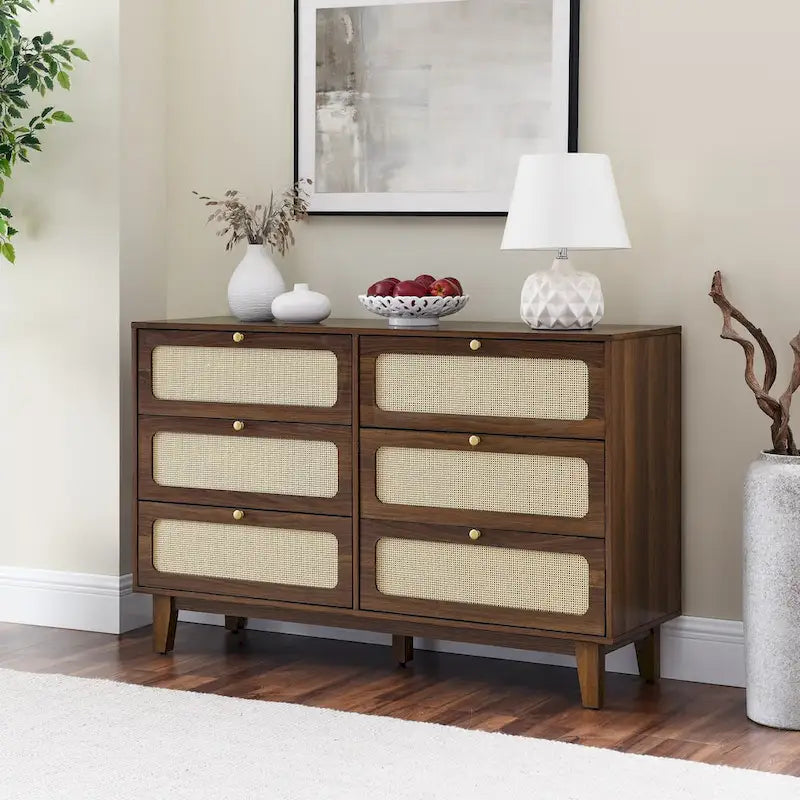 Drawer bedroom dresser,wooden antique dresser,TV cabinet bedroom living room corridor storage dresser,six-drawer cabinet