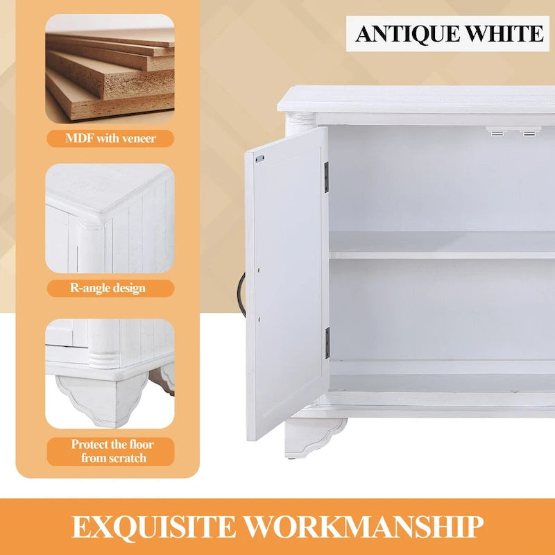 40Console Table with Storage Shelf,Retro Entryway Table with Adjustable Storage Shelf,Sofa Couch Table for Hallway