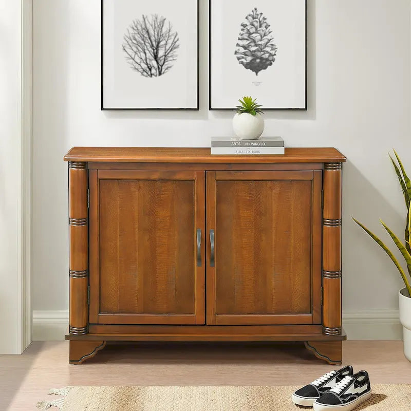 40Console Table with Storage Shelf,Retro Entryway Table with Adjustable Storage Shelf,Sofa Couch Table for Hallway