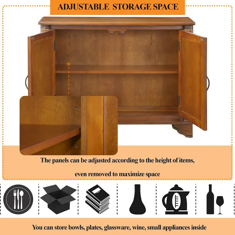 40Console Table with Storage Shelf,Retro Entryway Table with Adjustable Storage Shelf,Sofa Couch Table for Hallway