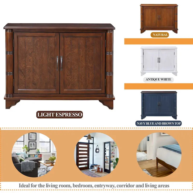 40Console Table with Storage Shelf,Retro Entryway Table with Adjustable Storage Shelf,Sofa Couch Table for Hallway