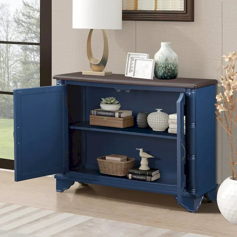 40Console Table with Storage Shelf,Retro Entryway Table with Adjustable Storage Shelf,Sofa Couch Table for Hallway