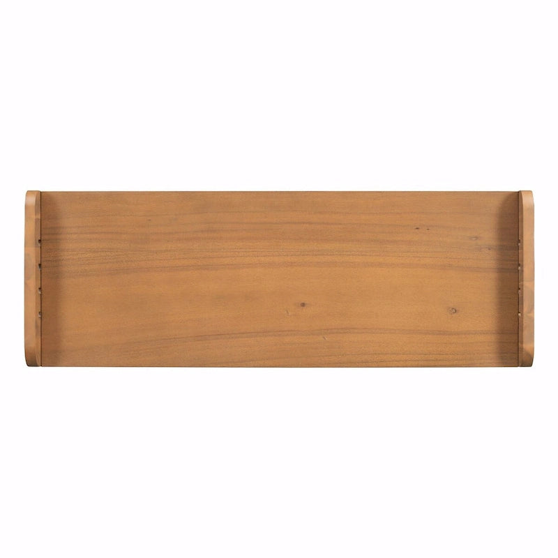 Rustic Storage Shoe Bench with 2 Drawers, Hidden Storage, and 3 False Top Drawers