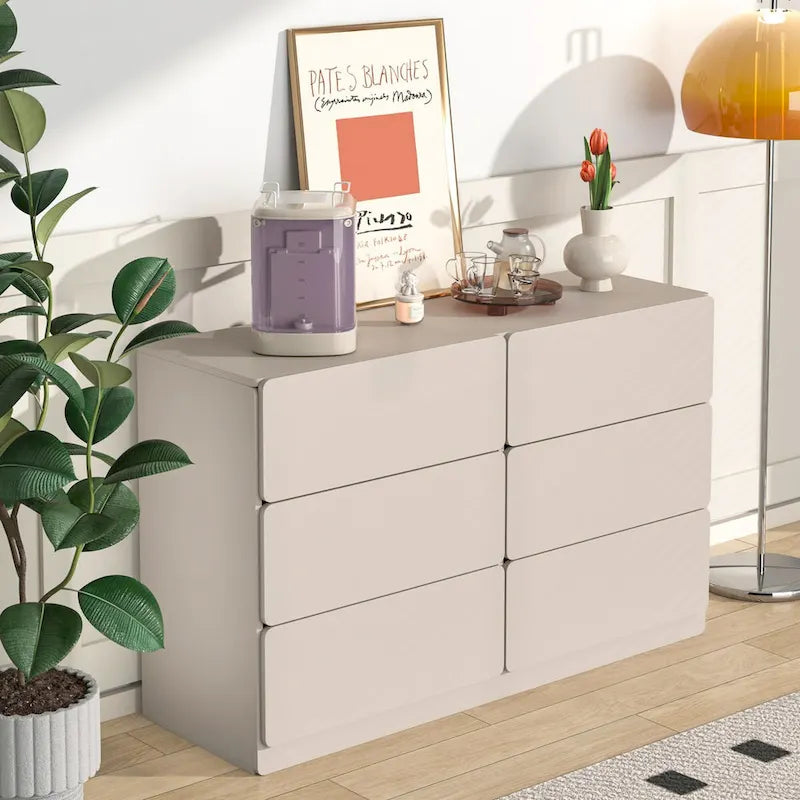 Drawer dresser cabinet,bar cabinet,Buffet server console,table storge cabinets,Flat out the corners of the drawers,six drawers