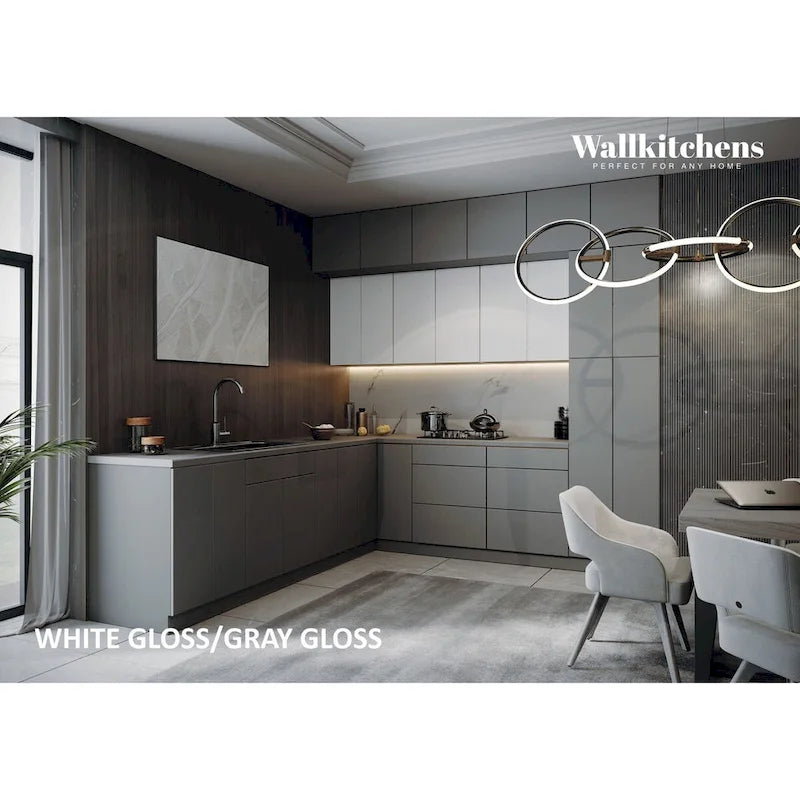 Kitchen Culinary Haven Collection Gray Color Base Size 9Ft Wide - 108x24