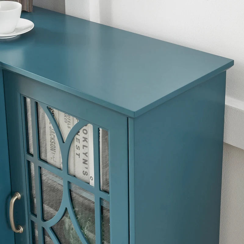 Wooden TV Stand, Sideboard Buffet, Storage Cabinet with 4 Doors