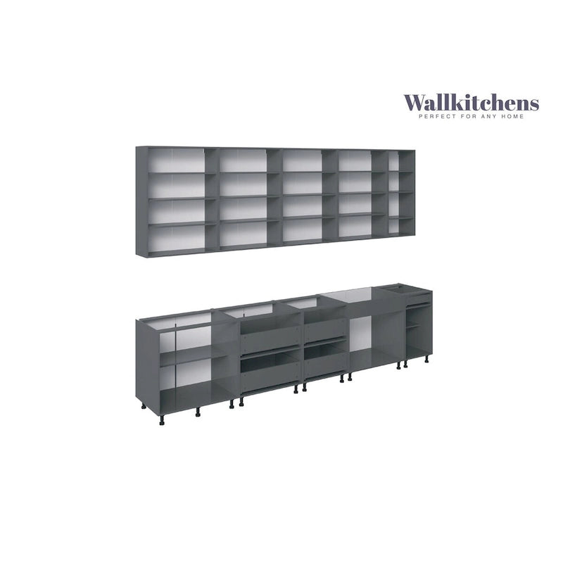 Kitchen Elite Epicure Collection White Matte Color Base Size 11Ft Wide - 138x24