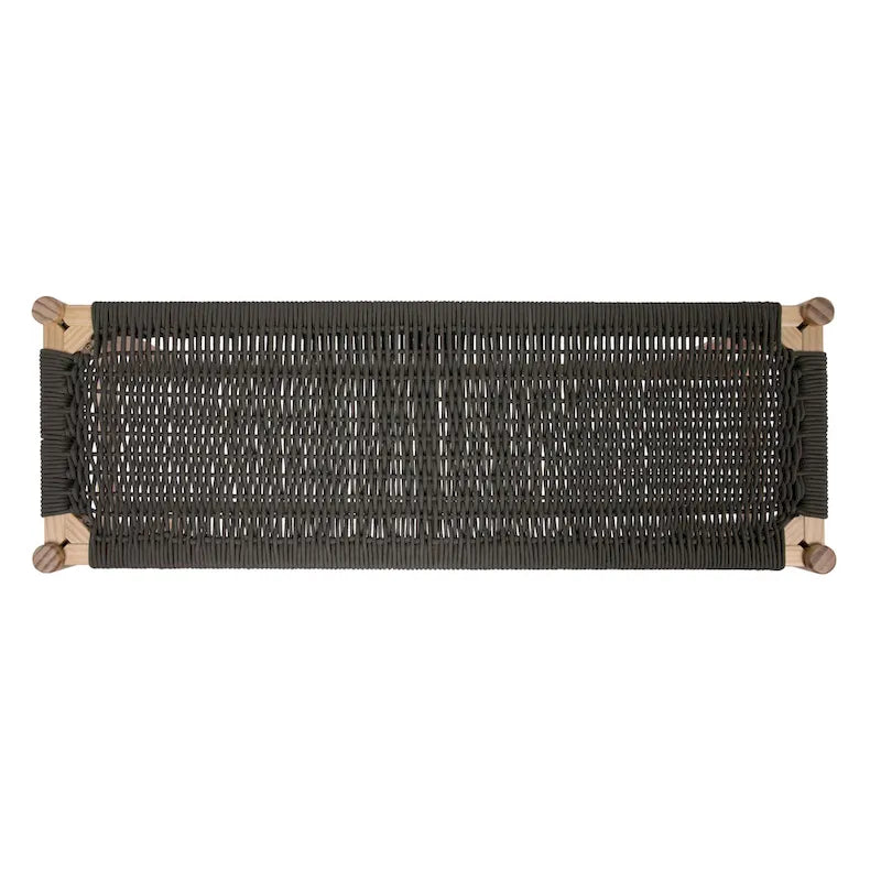 Fernway Solid Wood and Woven Rope Entryway Bench - 43.3L x 15.0W x 18.0H
