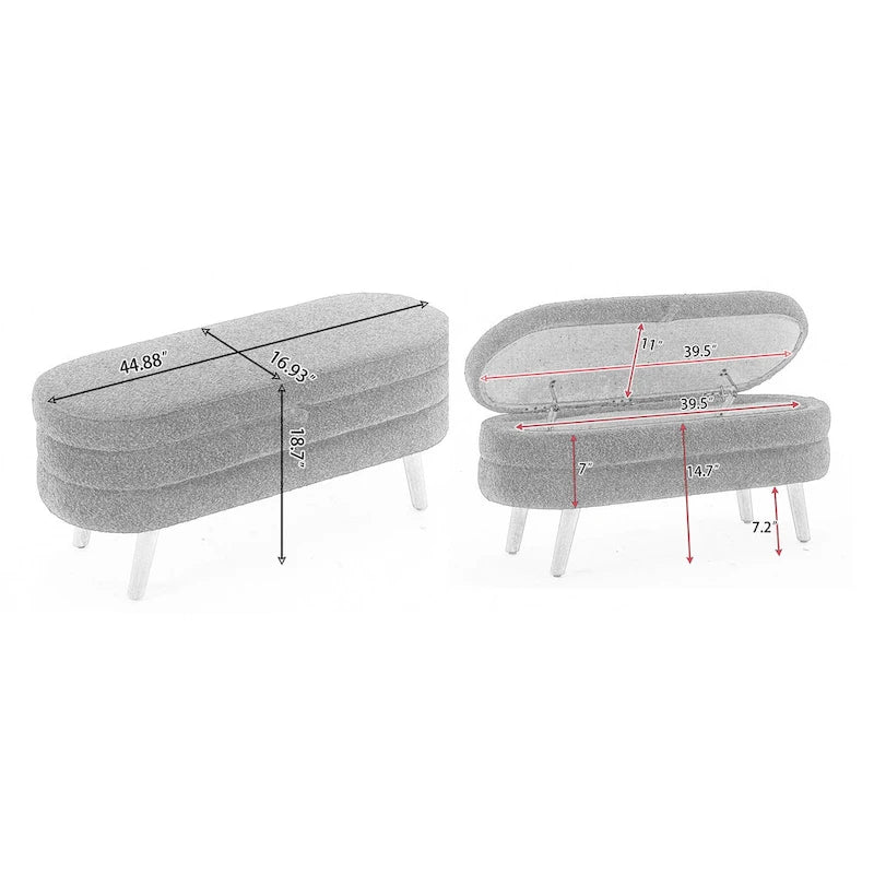 Storage Bench Bedroom Bench With Wood Legs