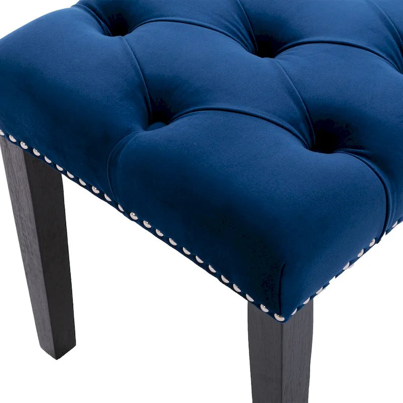 Upholstered Tufted Bench Ottoman Footrest Stool Accent Bench