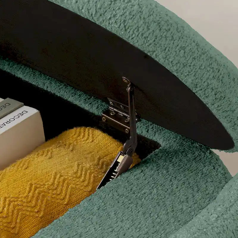Fleece Fabric Bench with Large Storage Space