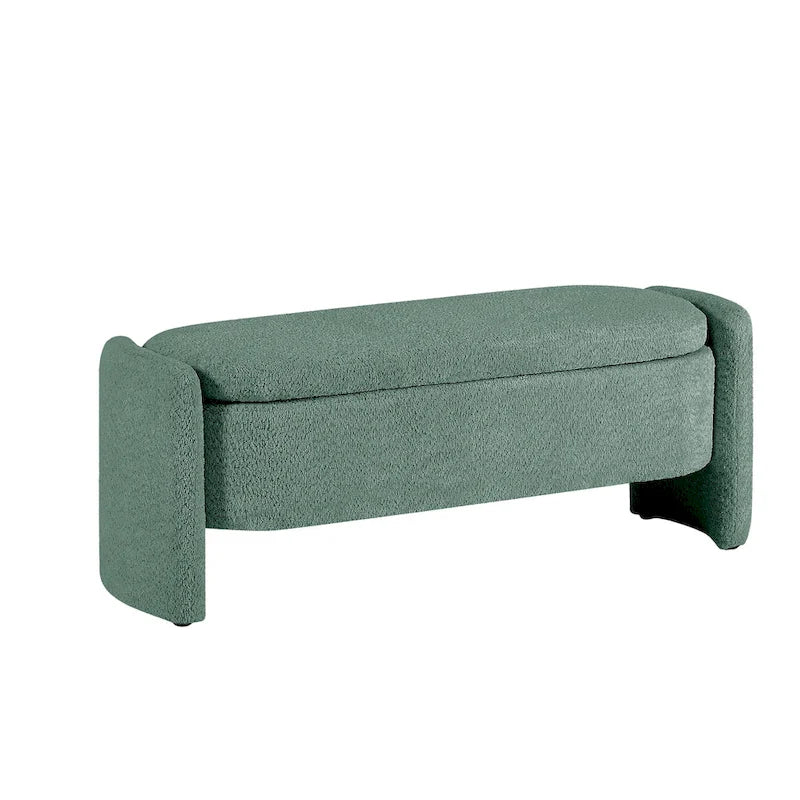 Fleece Fabric Bench with Large Storage Space