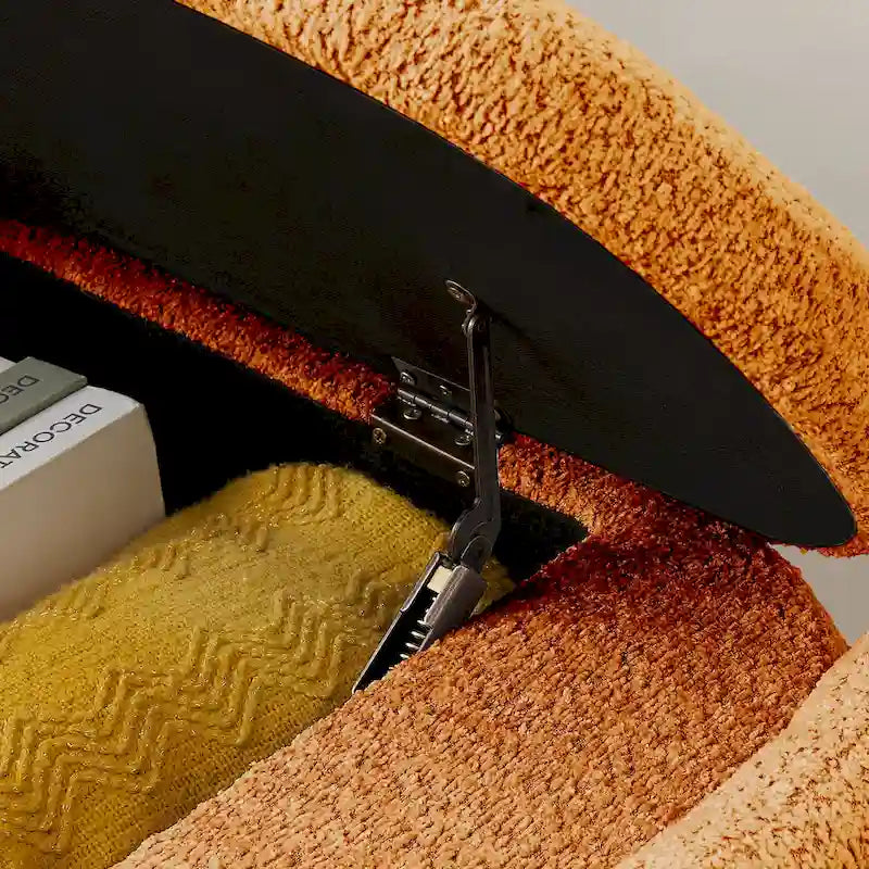 Fleece Fabric Bench with Large Storage Space