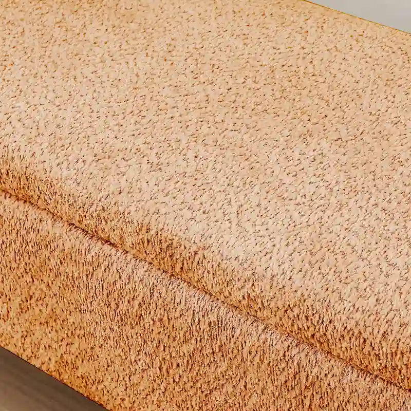 Fleece Fabric Bench with Large Storage Space