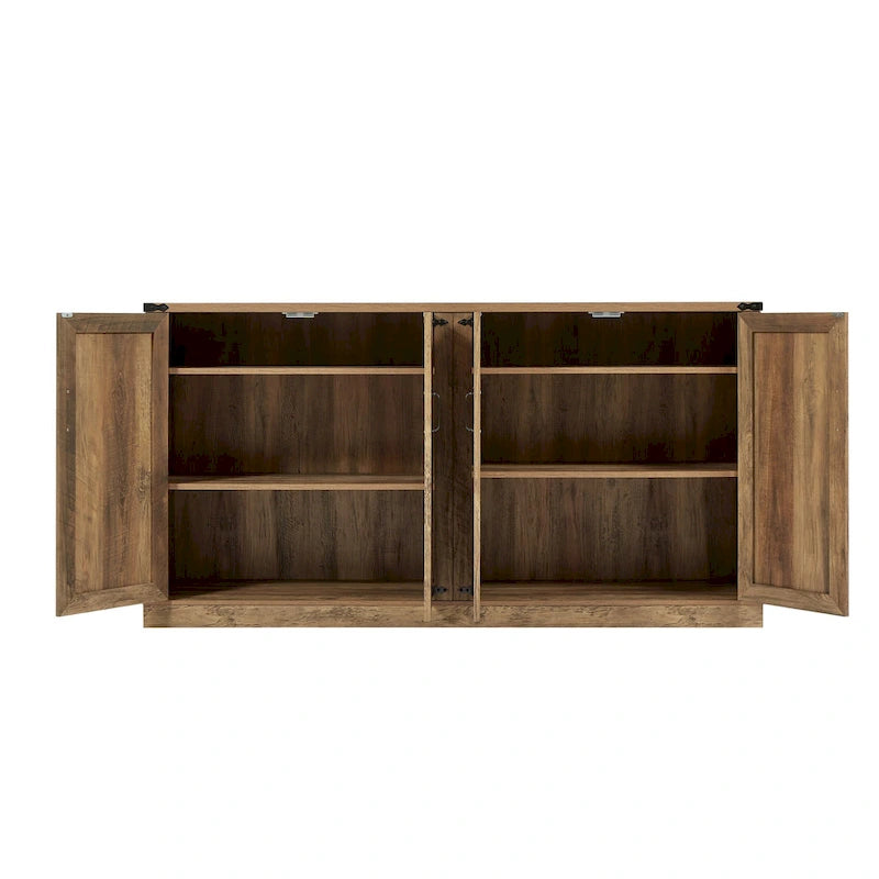 Barn Door Rustic Style Storage Cabinet