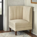 Channel Back Upholstered Corner Seat
