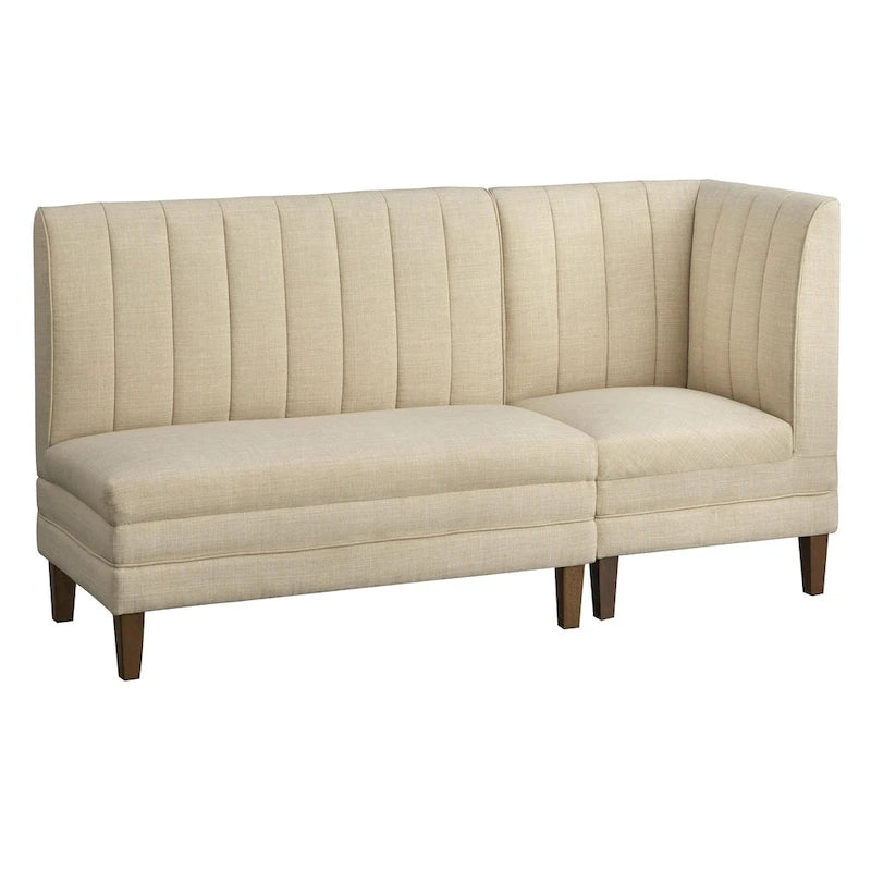 Channel Back Upholstered Corner Seat