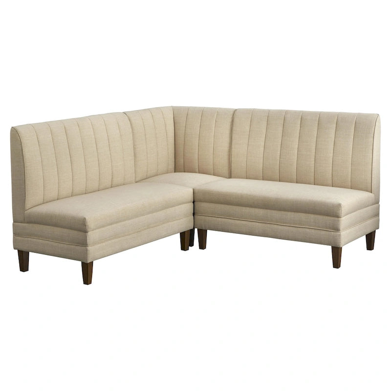 Channel Back Upholstered Corner Seat