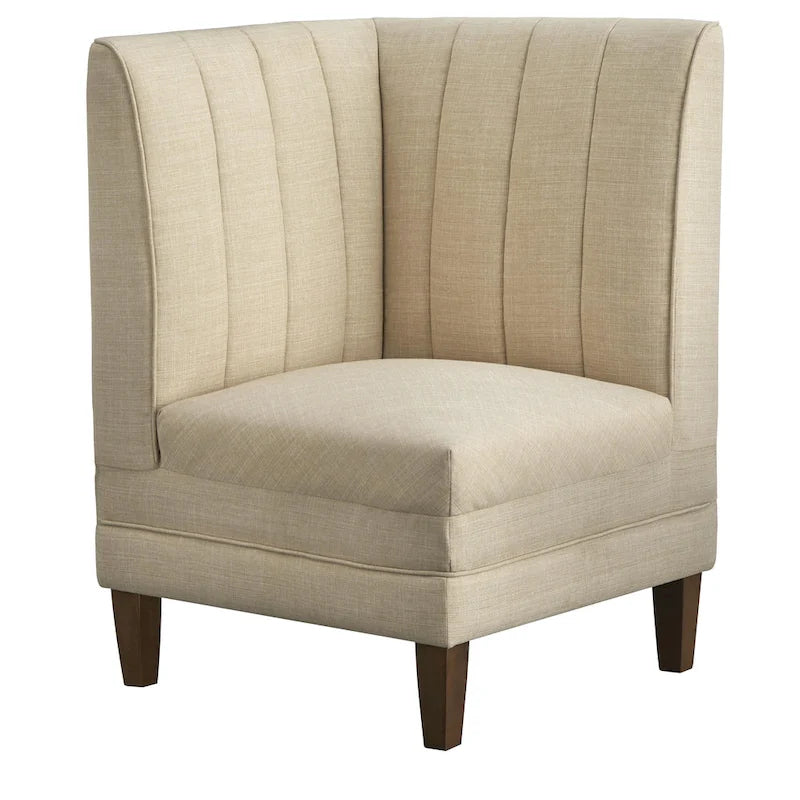 Channel Back Upholstered Corner Seat