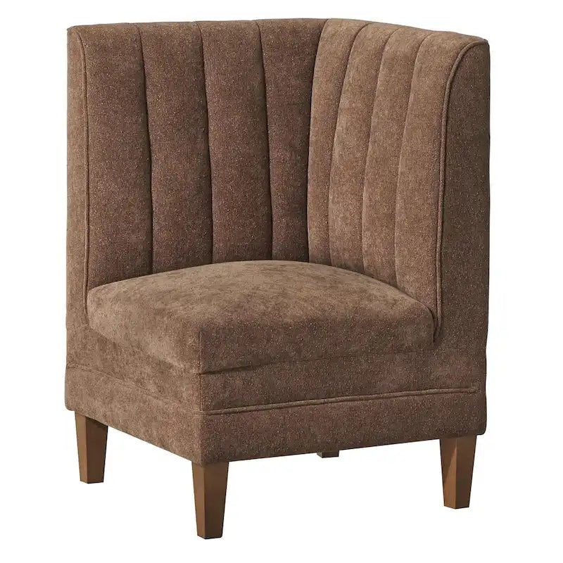 Channel Back Upholstered Corner Seat