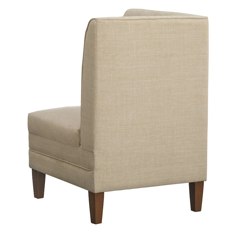 Channel Back Upholstered Corner Seat