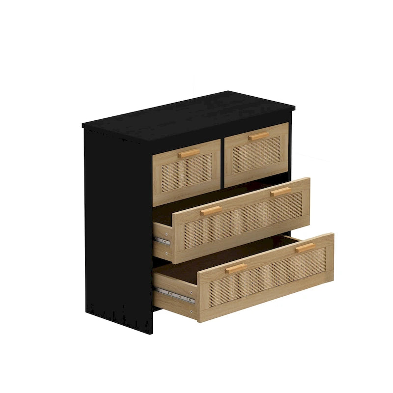 GEITIN 4 Drawers Rattan Cabinet