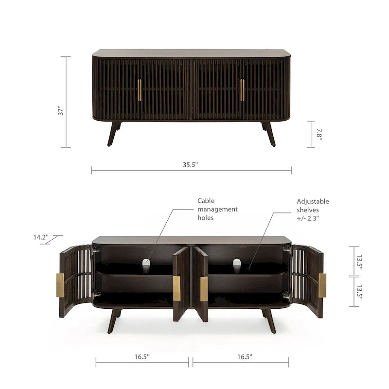 Studio London Sierra Mid Century Sideboard Buffet, FSC Certified