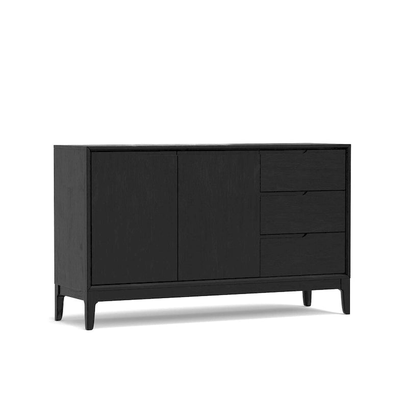 Cove Server with 3 Drawers and 2 Cabinets, Vintage Black