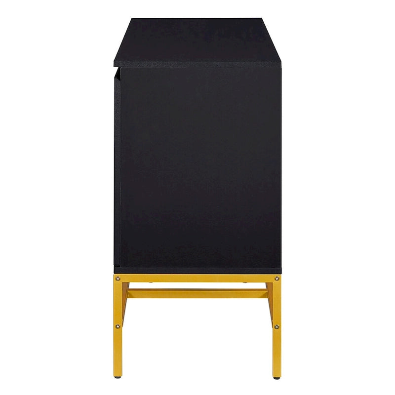 Two Door Sideboard with Gold Metal Legs